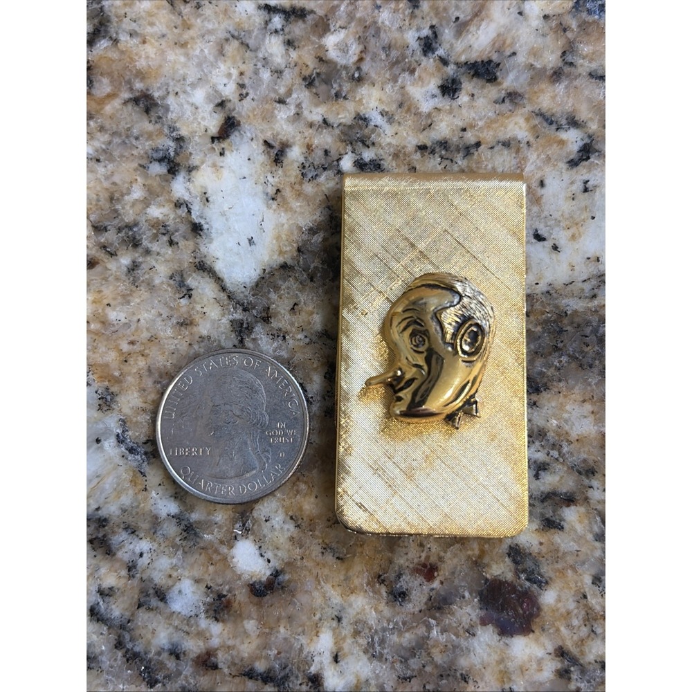 Vintage VTG Gold Plated Golf Bob Hope Memorabilia Collectible Money Clip